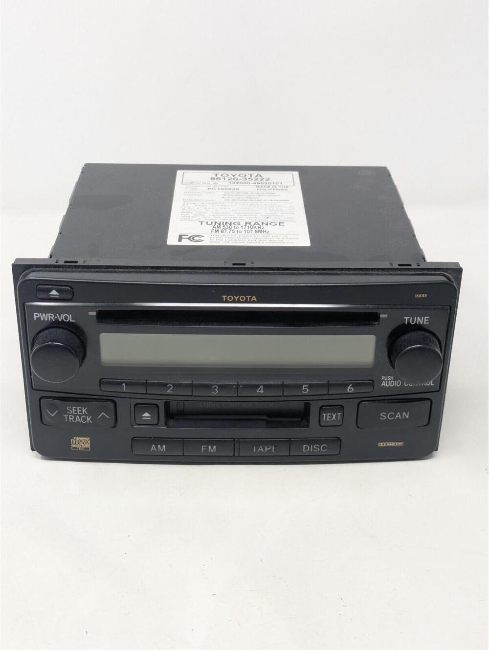 Toyota 4Runner OEM Factory CD Stereo Radio Cassette 86120-35222
